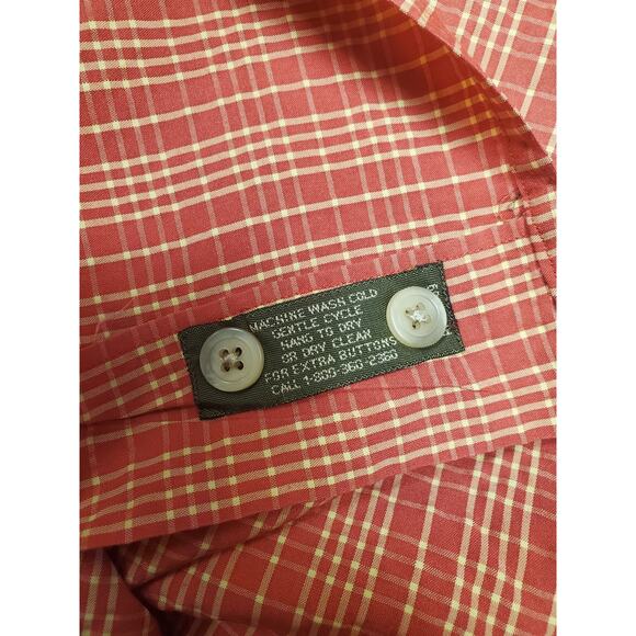 Scott Barber Men's XL Red & Yellow Short Sleeve Button Up Casual Shirt - Picture 4 of 7